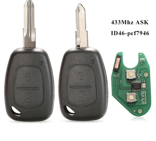 Clé télécommande id46 compatible Renault master/ mascott